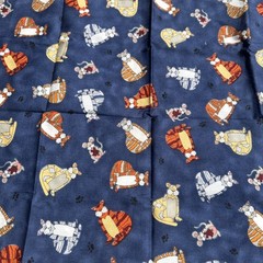Cynthia Young MODO Cats & Mice Cotton Fabric Remnant 30×30 1996 Vintage