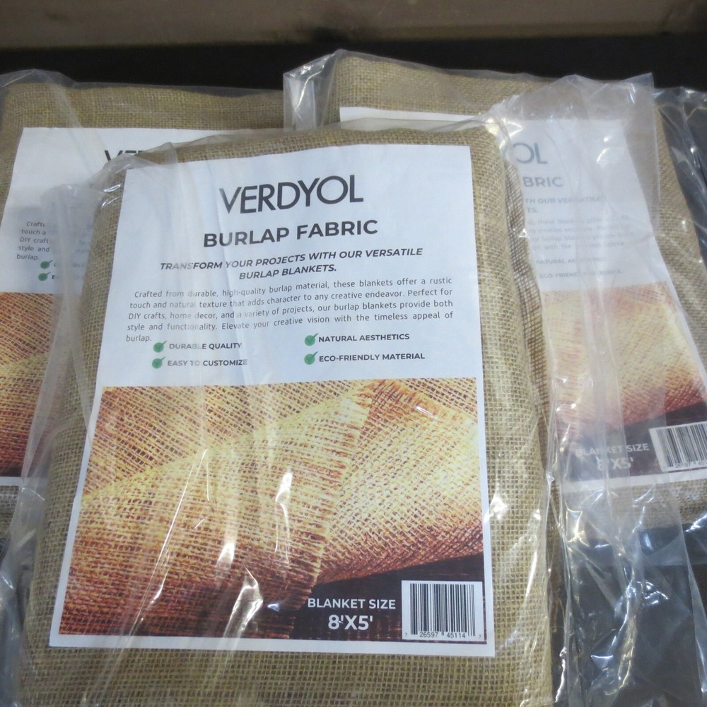 Burlap Fabric 8’x5′ Versatile Burlap Fabric Roll – 3 PACKAGES