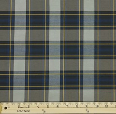 Tartan School Plaid Blue Black Red White 58″ Wide Fabric by the Yard D244.05