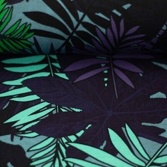 1M X 1.50M Sea You Later Leaf Pattern Cotton Jersey Thorsten Berger!