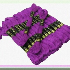 25 Stranded Cotton Embroidery Threads 8m Purple