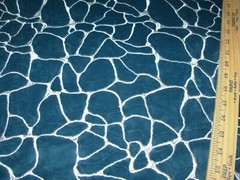 10 YDS STROHEIM VELVET GEOMETRIC TILE EMBROIDERED UPHOLSTERY FABRIC FOR LESS
