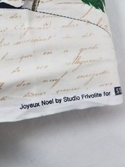 Joyeux Noel Red Poinsettia & White Magnolia Christmas Stockings Fabric Panel