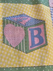 VTG Spring Mill Quilt Sewing Fabric Gingham Hearts Animals Baby HTF 1.5yds