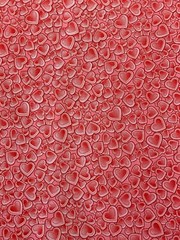 Hearts Print Polyester Cotton Blend 60″ width Polycotton Printed Fabric by Yard
