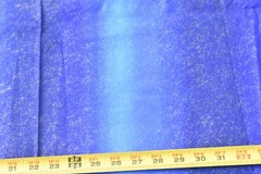 16″ Long, Vintage, Metallic-Gold Sparkles on Vertical-Blue-Striped, E161