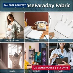 Faraday Fabric Military Grade Fabric 59×43 inch Nickel Copper Faraday Cloth for