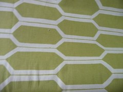 West Elm Honeycomb Fabric 54″ BTY Leek Green Geometric