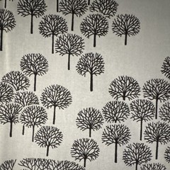 Alexander Henry A Ghastlie Grove 2021 Fabric Slate Gray/Black Tree