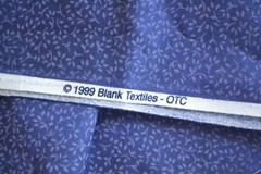 By 1/2 Yd, Vintage, Lavender Calico on Navy Quilt Cotton, Blank Textiles, N520