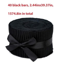 40 Pcs Fabric Jelly Rolls, Jelly Roll Fabric Strips for Quilting, Patchwork C.