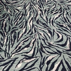 Gray Zebra Animal Print Stretch Spandex Fabric 60″ by Yard for Swimwear