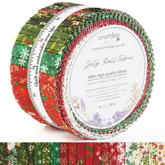 -18 Options-100% Cotton Jelly Roll Fabric Precut Strips for Quilting, Craftin…