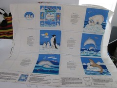 Cranston Print Works Ocean Babies Book Panel Fabric