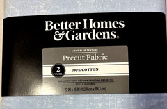 Better Homes & Gardens 2 Yards of 45” Wide Precut Fabric Light Blue Texture