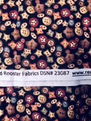 A Year to Crow About BUTTONS Tons of Tiny Buttons Red Rooster Fabrics BTFQ