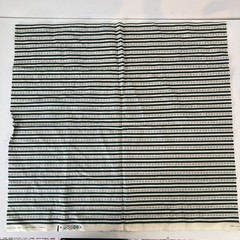 Vintage 1990 Fabric Traditions Green and Floral Stripe HALF YARD Remnant 23″x44″