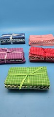Lot Of 5 FAT QUARTER Bundles. Each Bundle 5 Pcs 18″ X 21″ NOS Smoke Free 25 Pcs