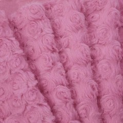 Swirl Rosebud Plush Fur Fabric Soft Cuddle Rose Blossom Polyester by Yard Sewing