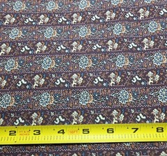 Fabric Country Fabric Piece ~42″ X ~35″ Floral Design Purple Blue Hippie Boho