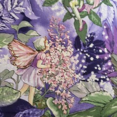 Sparkly Night Fairies Fabric Purple Cicely Mary Barker Michael Miller 1 Yard