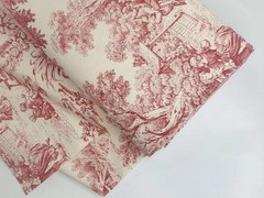 Fabric by the meter and tablecloths | Toile de Jouy model 2 various colors | height 305cm