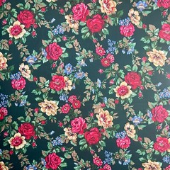 Christmas Floral Fabric by Marcus Brothers Roses and Amaryllis 100% Cotton