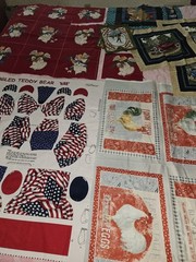 Lot Of Fabric Panels For Quilting,Pillows, Crafts Angels, Cars, Teddy Bear Etc