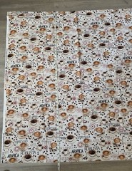 Robert Kaufman Metro Cafe Coffee Print Cotton Fabric 44″ x 1.25 Yds Quilting