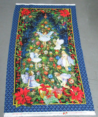 Michael Miller quilt-craft fabric WINTER FAIRY PANEL midnight 2/3 yd (ddc-12747)