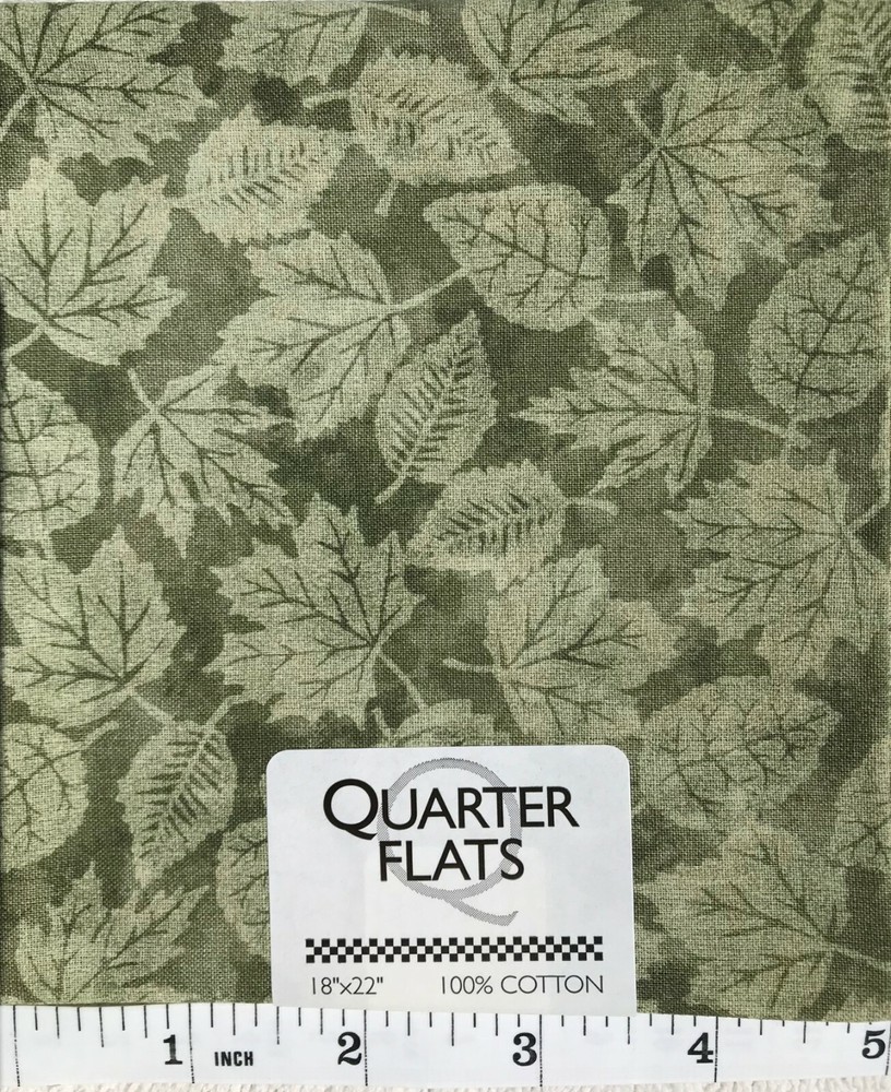 Green Leaves Quarter Flat – Quilt Fabric – Fat Quarter
