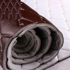 Faux Leather Fabric Car Upholstery Sponge Quilted Embroidered Thick Waterproof