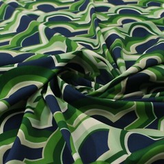 DURALEE EDEN ROC BLUE GREEN URBAN GEOMETRIC MODERN PRINTED FABRIC BY YARD 54″W