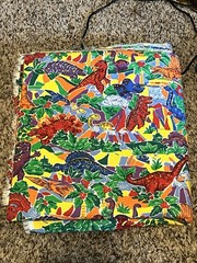 Vintage 70s 80s Dinosaur Fabric 5 Yards Princess Inc primary bright colors