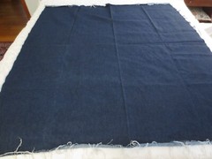4585. NAVY DENIM Home Decor, Crafts COTTON FABRIC – 50″ x 1-3/8 yds.