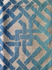Groundworks Ombre Maze Teal Fabric Remnant 24″ x 24″