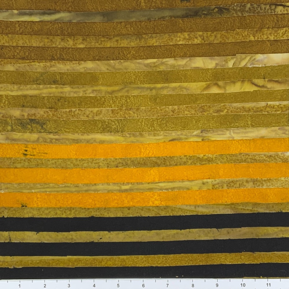 1 Yard Cut of Lunn Fabric Half Inch Stripe Batik 100% Cotton 1753 Coffee Brown