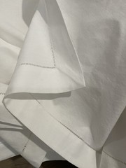 8 Yards 100% Linen Heavy White 90” Wide Hemstitch 8lbs Rare