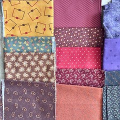 Fabric Scrap Bundle 1 Lb 10 oz Mixed Lot #6 Various Sizes and Prints As Photoed