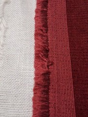 Brick Red Velveteen Fabric Remnants 2 Pieces 59″x37″ Directional Nap 2 yards