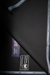 60% MOHAIR, 40% WOOL BLACK SUITING FABRIC MADE IN ENGLAND William Halstead 3.65m