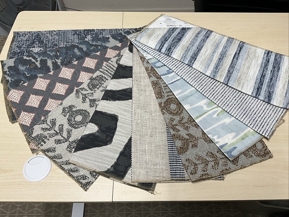 10 Pack Upholstery Samples Various Interesting Patterns Ea ~17” X 19”