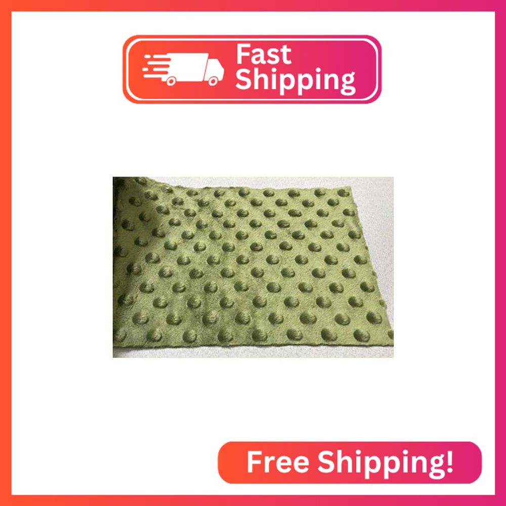 LUVFABRICS Very Soft Minky dimple dot Fabric by The Yard (Rosemary)