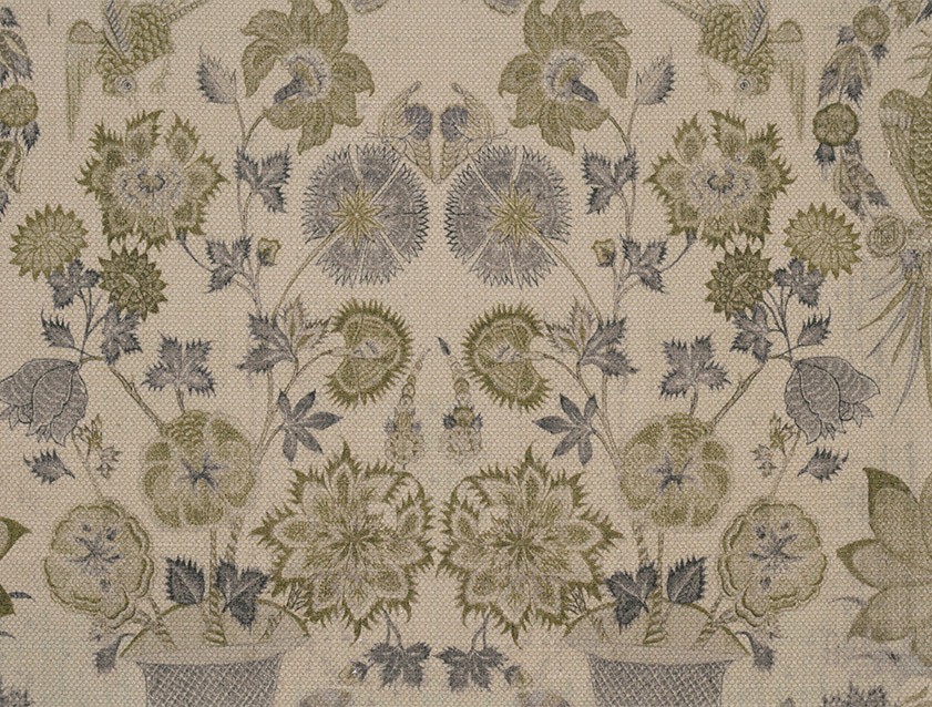 SOFAS & STUFF CURTAIN/UPHOLSTERY FABRIC DESIGN Coromandel 5.1 METRES BASIL V&A C