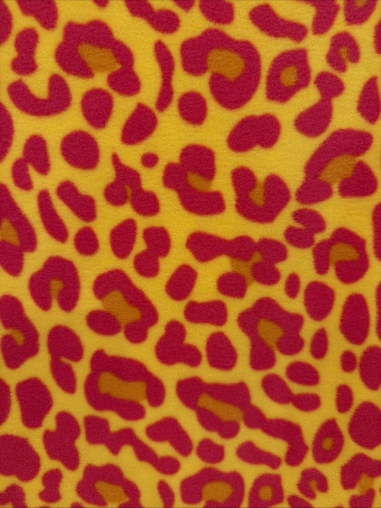 Premium Fleece Bubble Cheetah Pink And Yellow 60” X 108” Big Cat Print