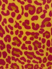 Premium Fleece Bubble Cheetah Pink And Yellow 60” X 108” Big Cat Print
