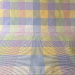 Multicolor Seer Sucker Pastel Plaid Cotton Waffle Weave 44” Wide. BTY