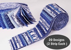 Soimoi 40Pcs Japanese Sashiko Print Cotton Precut Fabrics for Quilting Craft …