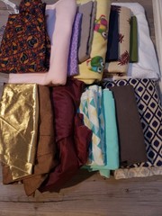 Lot Of Yards of Cotton / Blend Fabric for Hobby Craft DIY Sewing Projects 16