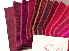 SILK COLLECTION 16 SILK DUPIONI COLORS 18″X22″ EACH NEW
